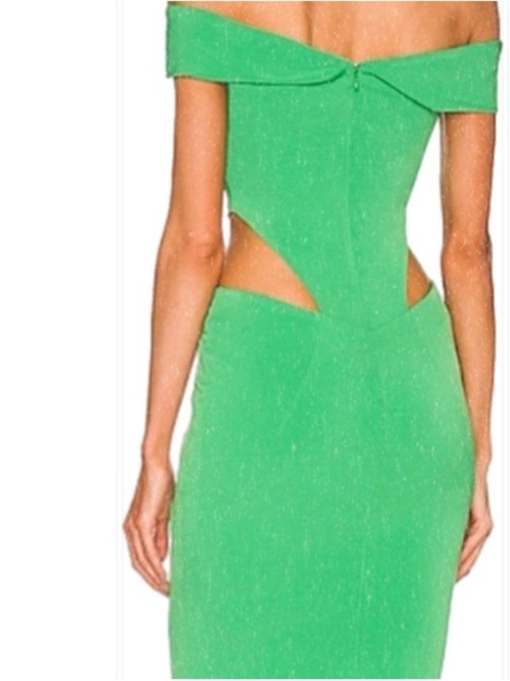 Retrofete Off-Shoulder Cutout Evening Gown in Green - Picture 2 of 12